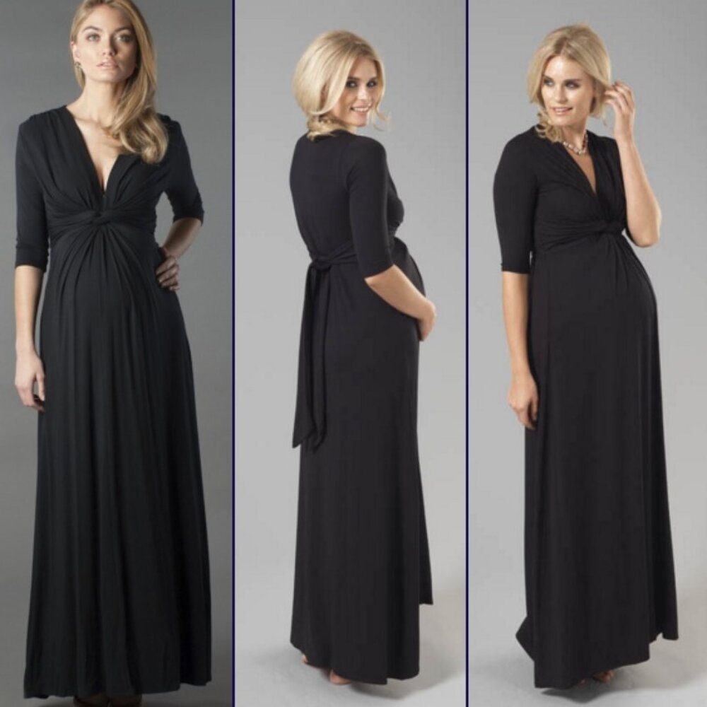 Madderson London elegant black maternity gown
